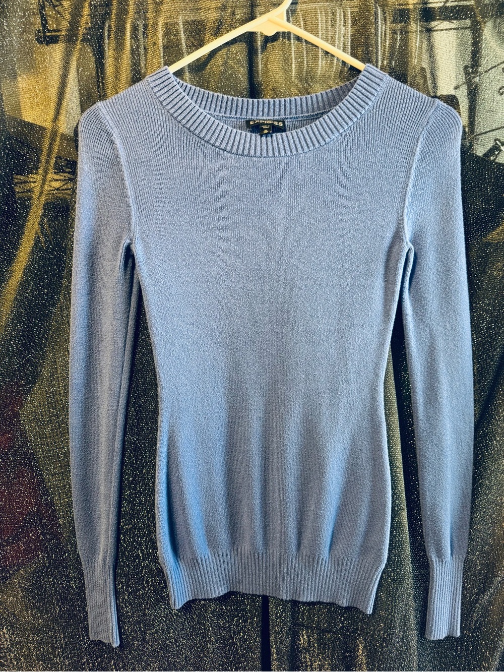 Express Women's Crewneck Sweater — Light Blue